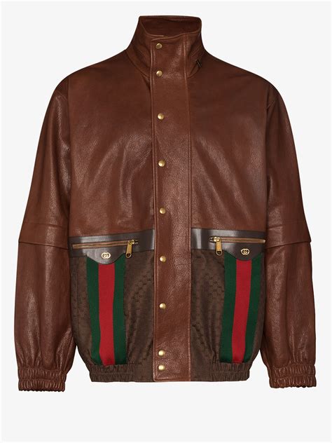 men's gucci jacket sale|gucci leather jackets for men.